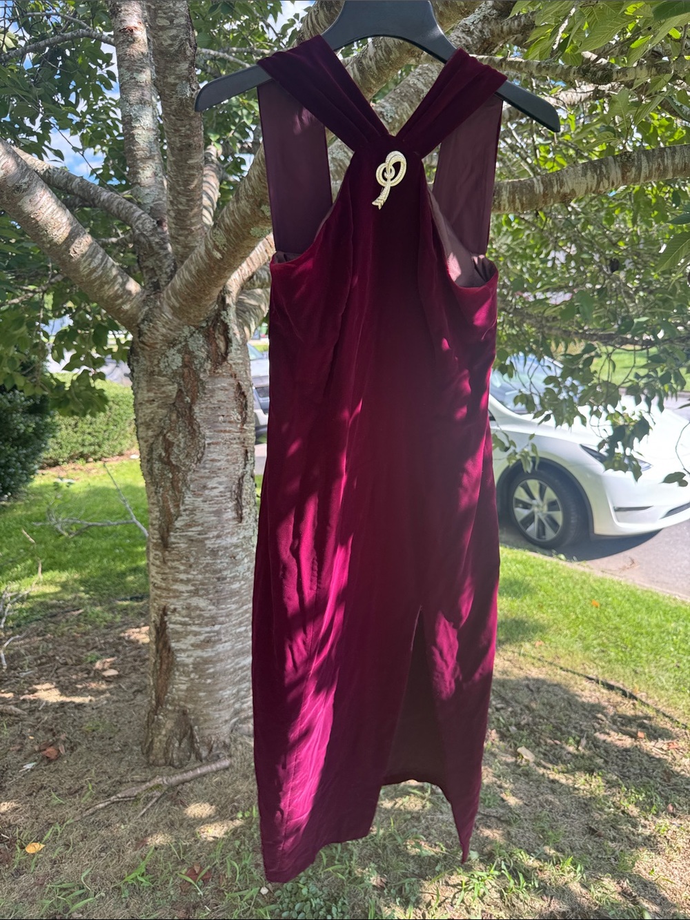 Velvet Maroon Formal dress
